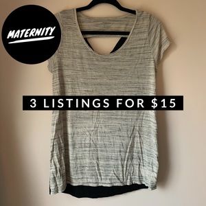 Soft Maternity Loose Fit Top - Drape Open Back
